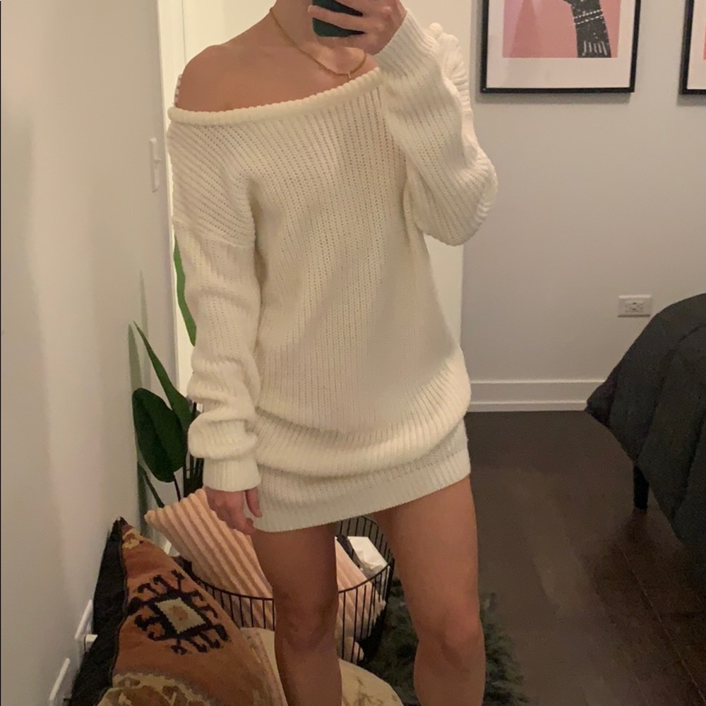 Slouchy sweater dress